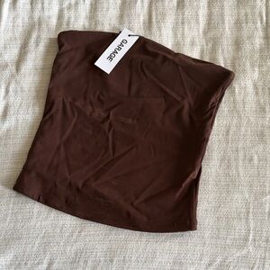 NWT, Espresso, XS Garage Strapless Tube Top
